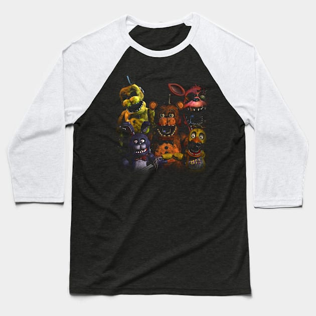 Five Nights at Freddy's Baseball T-Shirt by Gembel Ceria